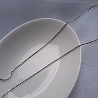 Серебряная цепочка Снейк круглый алмаженный 45 см