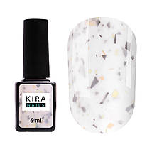 База Kira Nails Lollypop Base №003 (молочная с серо-желтыми хлопьями), 6 мл