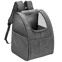 Мягкий каркасный рюкзак-переноска сумка для животных Lesko SY210808 Gray для путешествий