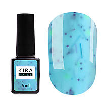 База Kira Nails Lollypop Base №006 (голубая с разноцветными хлопьями), 6 мл