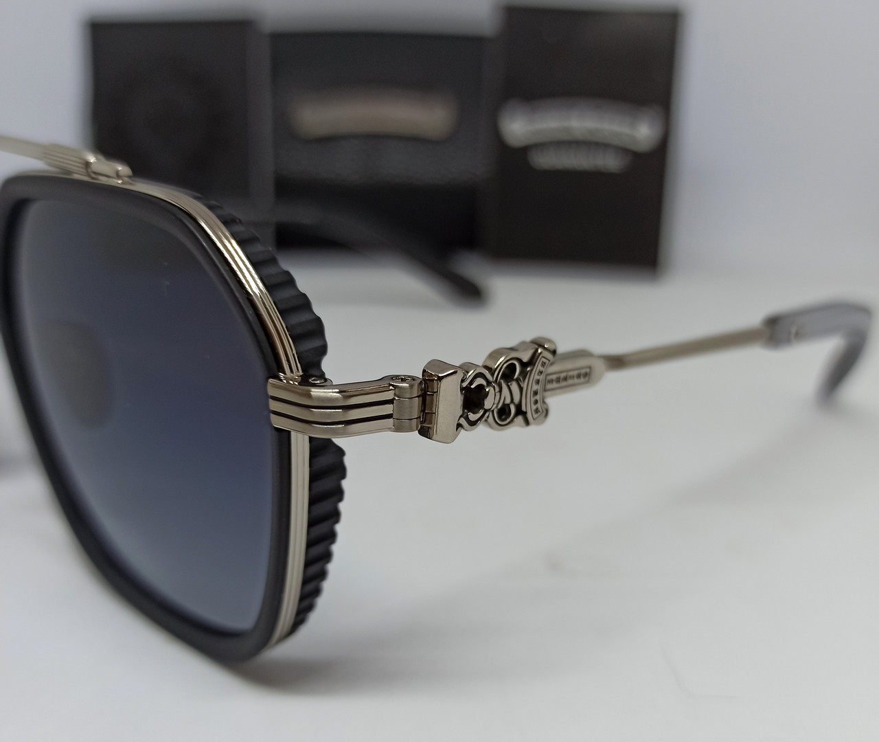 Купить Chrome Hearts очки мужские солнцезащитные серый градиент в ...