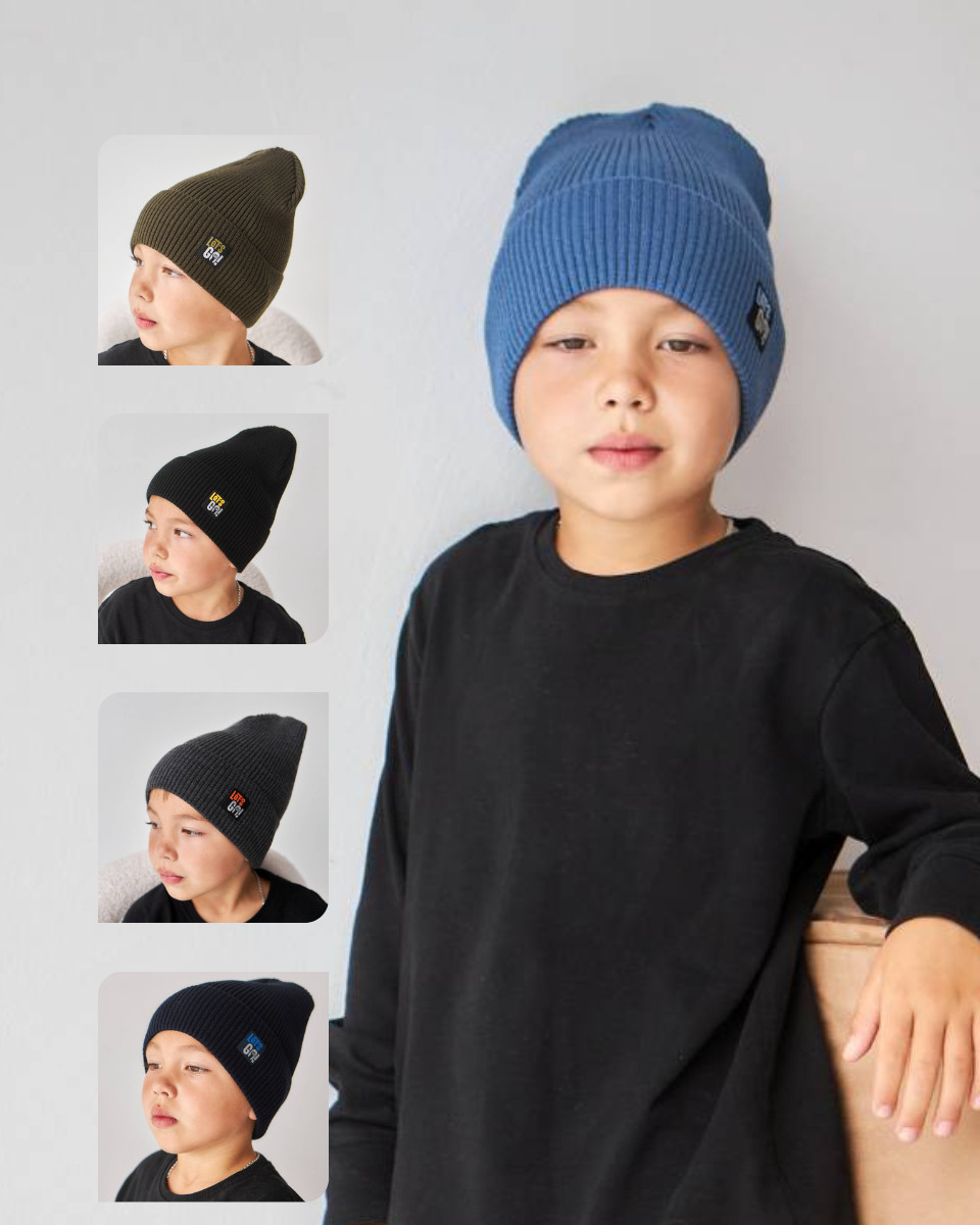 Шапка двошарова з відворотом для хлопчиків арт. 13000CN3269, фото 1