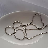Серебряная цепочка Снейк круглый алмаженный 45 см