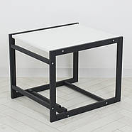 Дитячий дерев'яний стільчик для годування ОMMI Graphite білий, фото 4