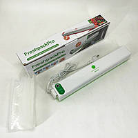 Бытовой вакууматор Freshpack Pro зеленый, Вакуумный запайщик, Вакуум AO-586 для продуктов