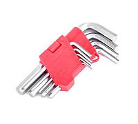 Набор ключей Г-образных шестигранных INTERTOOL HT-0601 9 шт. 1.5-10 мм, CrV