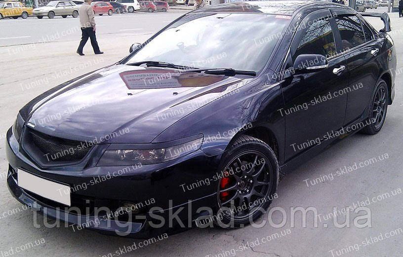 Вії Хонда Акорд 7 (накладки на передні фари Honda Accord 7) , фото 1