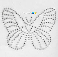 Термоналіпка метелик зі страз аплікація/термо наклейка аппликация патчи декор одежды бабочка