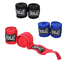 Бинти боксерські Everlast, 2 м, бавовна, нейлон, не еластичні, різн. кольори