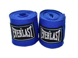 Бинти боксерські Everlast, 2 м, бавовна, нейлон, не еластичні, різн. кольори синій