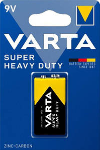 Батарейка Крона VARTA SuperHeavy Duty 9V/6F22