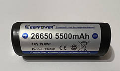 Акумулятор Keeppower IMR26650 5500mAh (10A) із захистом