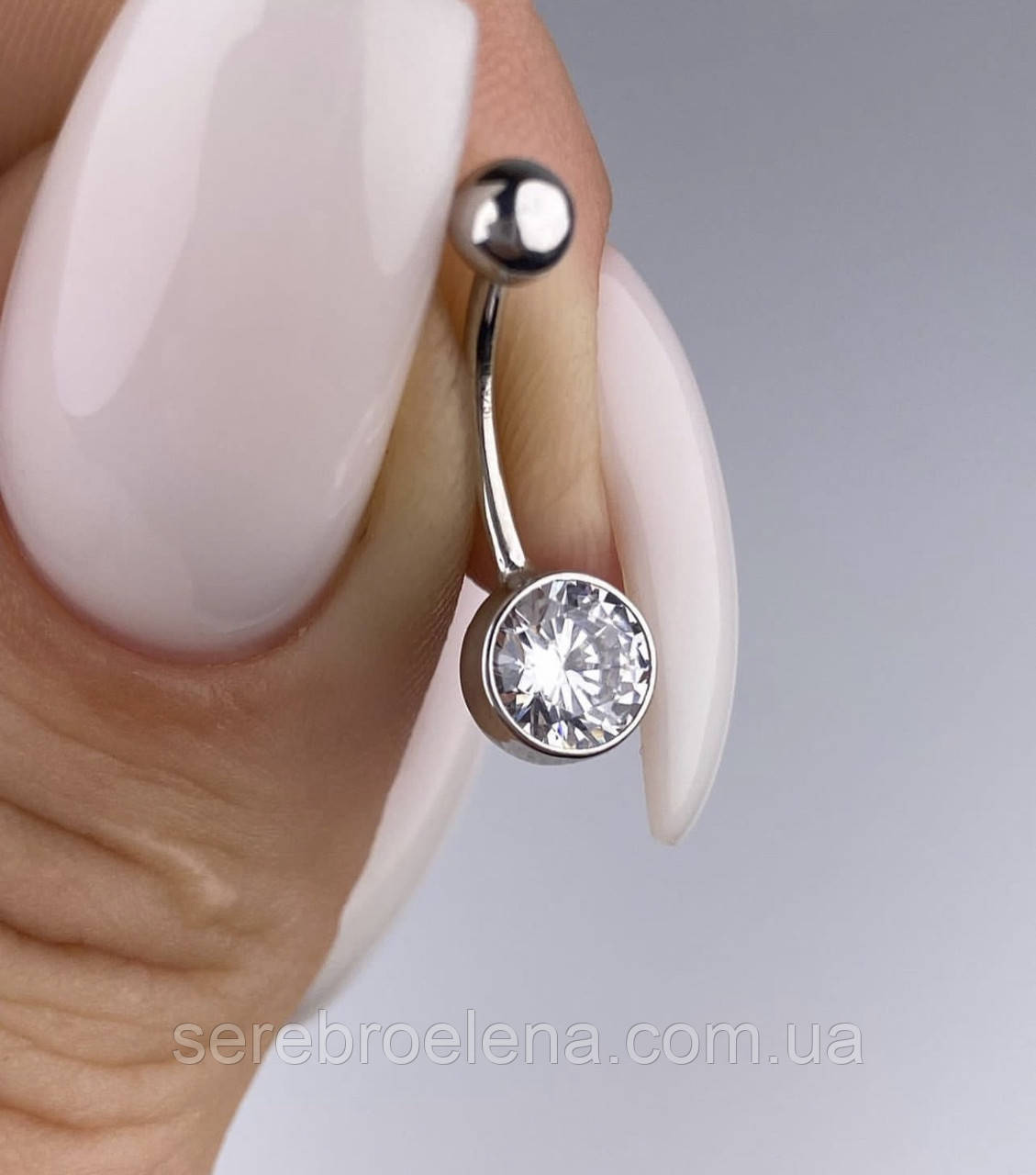 Срібна сережка пірсинг для пупка 1153.10р, фото 1