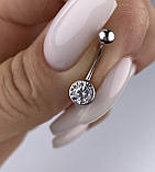 Срібна сережка пірсинг для пупка 1153.10р, фото 2