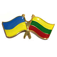 Коллекционный значок флаги стран Украина Литва