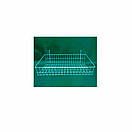 Кошик сітчатий навісний 43 х 20 см борт 4 см на торгову сітку Кошик - Полиця металевий білий на сітку, фото 3