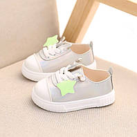 Стильные белые кросовки для мальчика и девочки для малышей