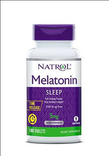 Natrol Melatonin Time Release мелатонін поступового вивільнення 5 мг, 100 таблеток. До 04/2027