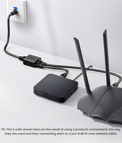 Купить Сетевой сплиттер разветвитель RJ45 UGREEN Black 2 шт (CM210 ...