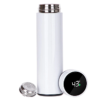 Термос для сублімації з дисплеєм і заварником 500 мл Білий