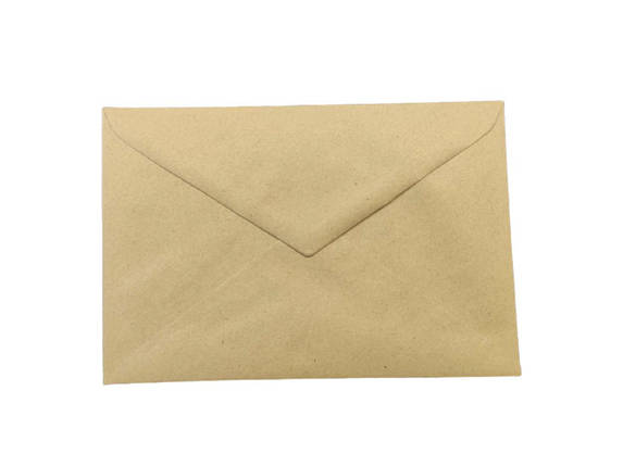 Конверт С5 крафтовий із трикутним клапаном (227мм*163 мм) коричневий, 80 гр, мокроклейка, фото 1