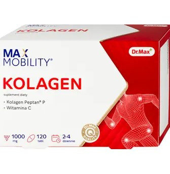 Dr.Max Kolagen Peptan колаген 1000 мг, вітамін C 15 мг у кожній таблетці, 120 таб. До 05/2026, фото 1
