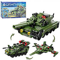 Конструктор Qman 42112 "Воєна техніка: Танк, БТР, Винищувач 3в1" 329 деталей
