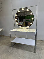 Гримерное зеркало подсветкой столик для визажа для макияжа рабочее место парикмахера зеркало лофт MR LOFT -120