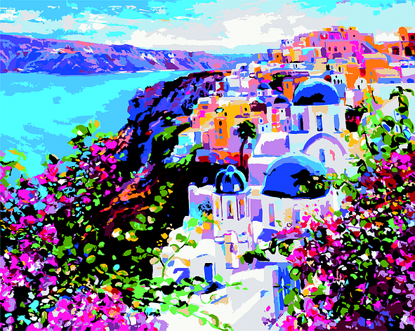 Картина по номерам Острів Санторині 40*50 cm ART Line, фото 1
