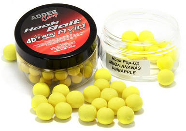 Плавальні бойли Adder Carp Hook Boilies Avid Pop-Up 10 мм / 90 мл Mega Ananas / Мега Ананас