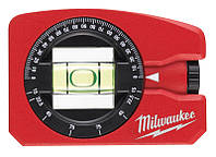 Строительный мини уровень Milwaukee магнитный, поворотный глазок, 78 мм