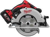 Пила дисковая аккумуляторная бесщеточная MILWAUKEE M18 BLCS66-502X Ø165мм (ЗУ+2акк.Х5Ач+HDкейс)
