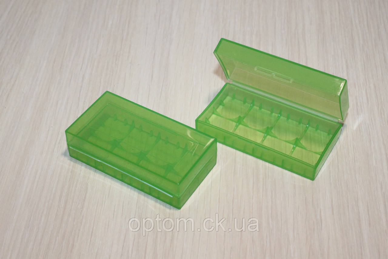 Бокс для зберігання/переносу акумуляторів 2x18650 Green