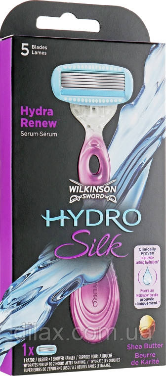 Станок + 1 сменный картридж - Wilkinson Sword Hydro Silk (587967-2) - фото 1 - id-p1913527368