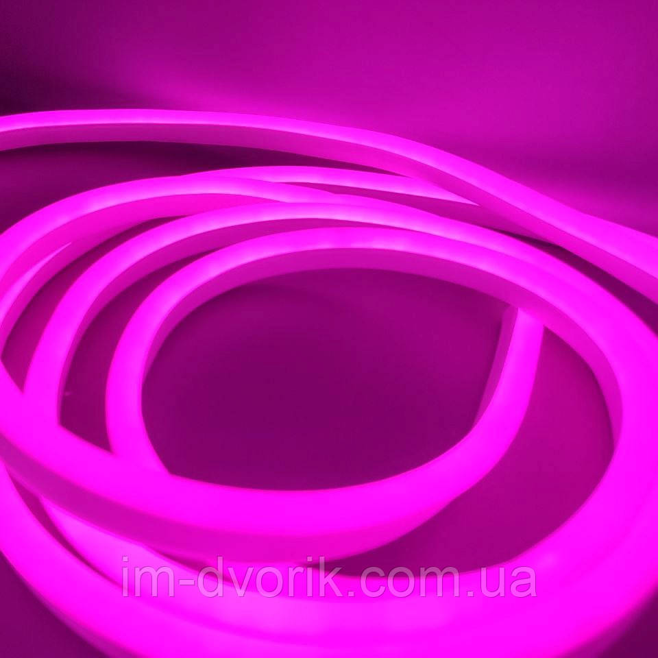 Неон світлодіодний Led 220 V IP65 рожевий (LED Flex Neon) для вуличного освітлення