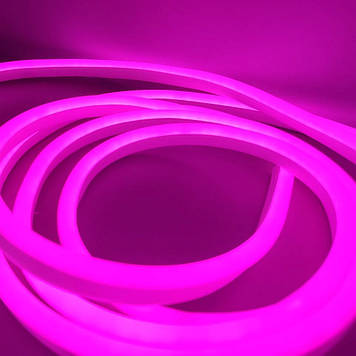 Неон світлодіодний Led 220 V IP65 рожевий (LED Flex Neon) для вуличного освітлення