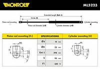 Газовая пружина, крышка багажник MONROE ML5223 ,AUDI A4 (8E2, B6), AUDI A4 (8E2, B6), AUDI A4 (8E2, B6), AUDI