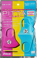 Набор защитных масок с клапаном, 3шт - ARAX Pitta Mask Kids Sweet (Pink, Yellow, Saxe Blue) (1006552)