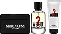 Набор (edt/100ml + sh/gel/100ml + card/holder/1pcs) DSQUARED2 2 Wood (1024431-2)