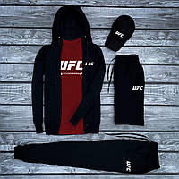 Современный трендовый мужской комплект, Модный красивый костюм 5в1 UFC