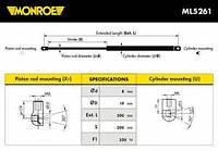 Амортизатор капота MONROE ML5261 ,AUDI A3 (8L1), AUDI A3 (8L1), AUDI A3 (8L1), AUDI A3 (8L1), AUDI A3 (8L1),