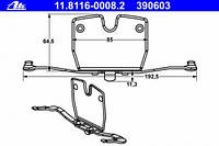 Пружина корпуса супорта ATE 11811600082 ,BMW 5 Gran Turismo (F07), BMW 5 Gran Turismo (F07), BMW 5 Gran