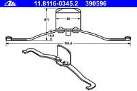 Пружина корпуса супорта ATE 11811603452 ,FORD FOCUS II (DA_), OPEL SIGNUM, OPEL SIGNUM, OPEL SIGNUM, OPEL