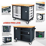 Мобільний верстат-візок на колесах 12 секцій, 3 відкриті полиці TOPTUL TCDB1203, фото 2