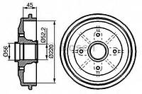 Гальмівний барабан CITROEN/PEUGEOT C2/C3/C4/DS3/1007/206/208/301 ''1.0-1.6 ''03>> - кратн. 1 шт BOSCH