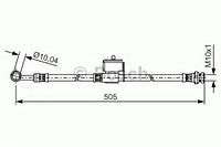 Гальмівний шланг BOSCH 1987481505 ,HYUNDAI ACCENT III (MC), HYUNDAI ACCENT III (MC), HYUNDAI ACCENT III (MC),