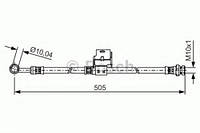 Гальмівний шланг BOSCH 1987481506 ,HYUNDAI ACCENT III (MC), HYUNDAI ACCENT III (MC), HYUNDAI ACCENT III (MC),