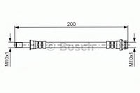 BOSCH Шланг торм. задний FORD Mondeo -14 BOSCH 1987481443 ,FORD GALAXY (WA6), FORD GALAXY (WA6), FORD GALAXY