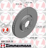 Гальмiвнi диски ZIMMERMANN 600324920 ,VW MULTIVAN V (7HM, 7HN, 7HF, 7EF, 7EM, 7EN), VW MULTIVAN V (7HM, 7HN,