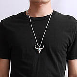 Підвіска "Бик" Type B2 з ланцюжком 60 см. срібляста, фото 9
